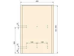 Doppia pattumiera estraibile con apertura manuale per il montaggio sul fondo dei cassetti Recycle 2x35lt
