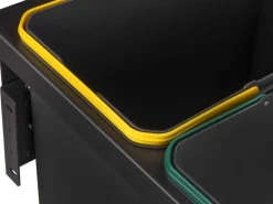 Doppio contenitore per la raccolta differenziata da montare lateralmente sul mobile della cucina Recycle