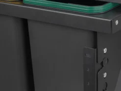 Doppio contenitore per la raccolta differenziata da montare lateralmente sul mobile della cucina Recycle