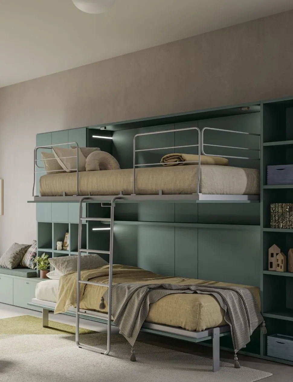 Doppio Letto a scomparsa singolo linea Airone disponibile in 3 misure