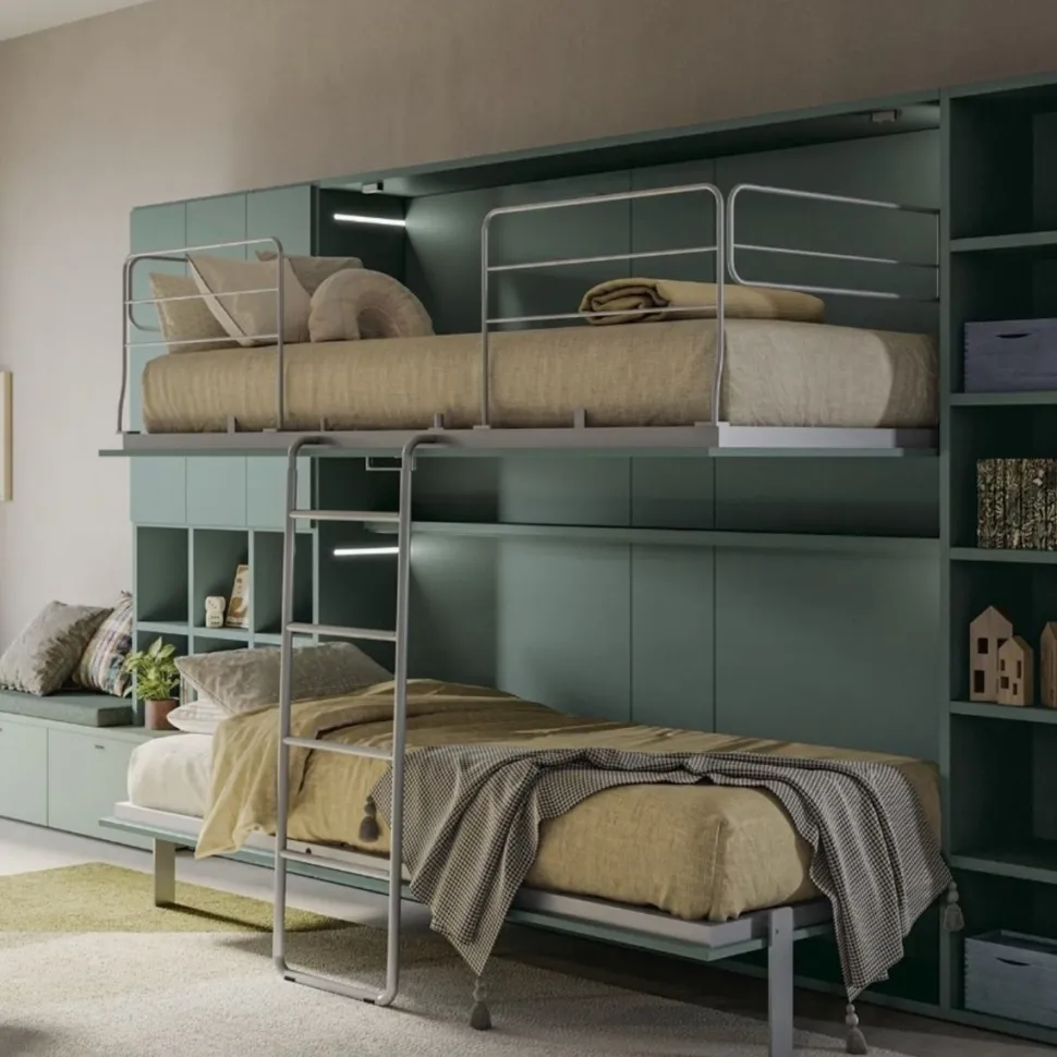 Doppio Letto a scomparsa singolo linea Airone disponibile in 3 misure