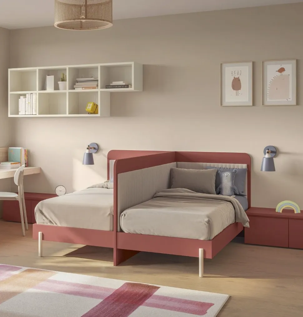 Doppio Letto singolo Dual linea Airone disponibile in vari colori