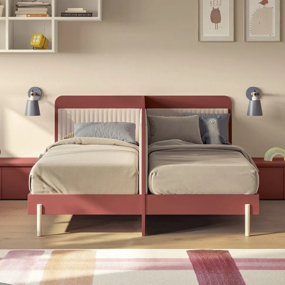 Doppio Letto singolo Dual linea Airone disponibile in vari colori