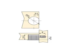 Eccentrici diametro 20 mm e tiranti diametro 6 mm o 8 mm per il montaggio di scaffali