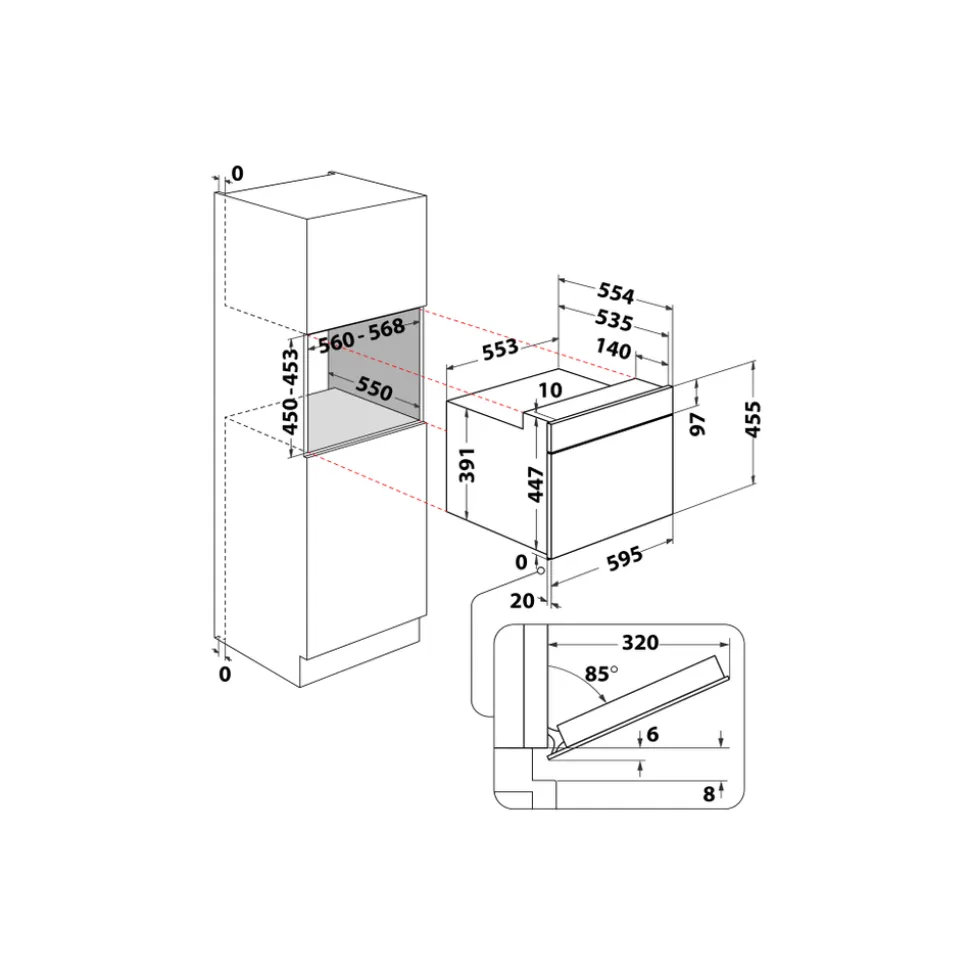 Forno a microonde ad incasso Hotpoint MP9P6IXHA