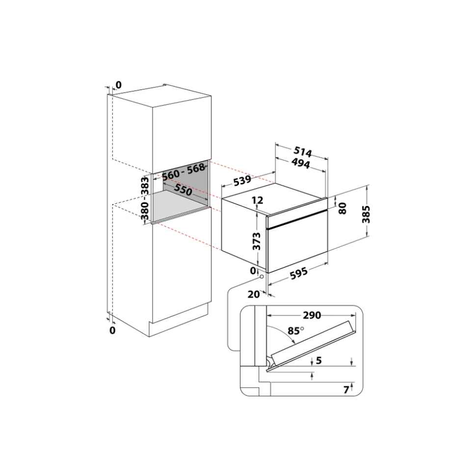 Forno a microonde ad incasso Hotpoint MD764IXHA