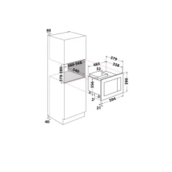 Forno a microonde ad incasso Hotpoint MF25GIXHA