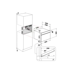 Forno a Microonde ad incasso Whirlpool W7MD540