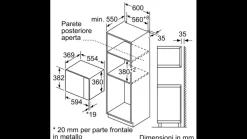 Forno a microonde da incasso Bosch BFL553MS0