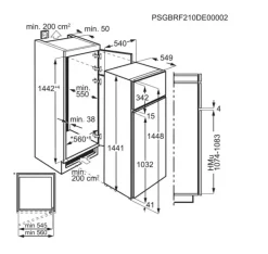 Frigorifero combinato da incasso Electrolux KTB2AF14S