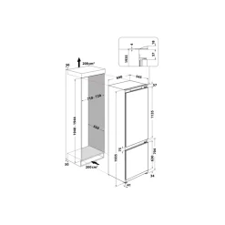 Frigorifero combinato da incasso Hotpoint BCB4010EO31