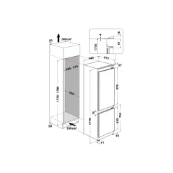 Frigorifero combinato da incasso Hotpoint HAC18T532
