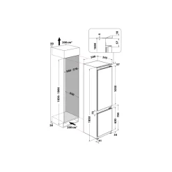 Frigorifero combinato da incasso Hotpoint BCB75251