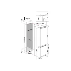 Frigorifero combinato da incasso Whirlpool WHC20T152