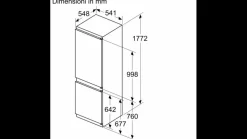 Frigorifero combinato da incasso Bosch KIN865SF0