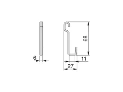 Ganci da parete per un profilo in alluminio Titane per appendere gli accessori da cucina