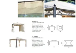 Gazebo in ferro Antracite pali Ø 72 mm Tende e Zanzariere Incluse