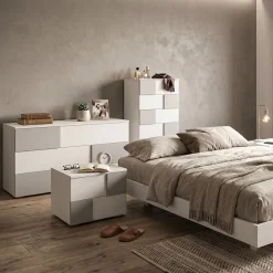 Gruppo Notte Completo June Già Montato (4 Pezzi) - Colori e Finiture Laccate Personalizzabili