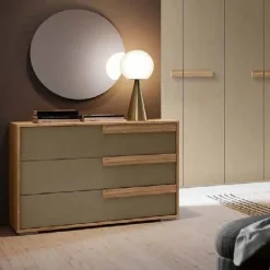 Gruppo Notte Moderno Aurora con Maniglia in MDF (Colori Personalizzabili)