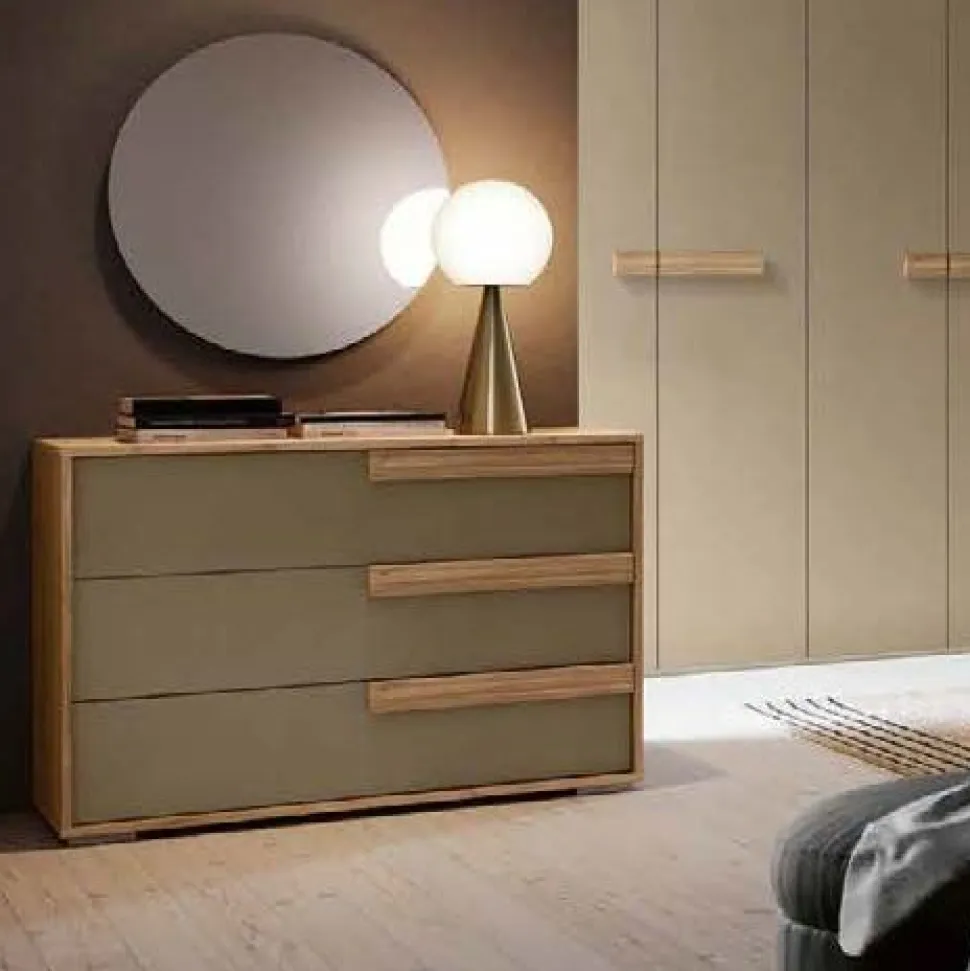 Gruppo Notte Moderno Aurora con Maniglia in MDF (Colori Personalizzabili)