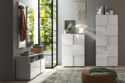 Guardaroba due ante battenti linea Dama in finitura Bianco Lucido