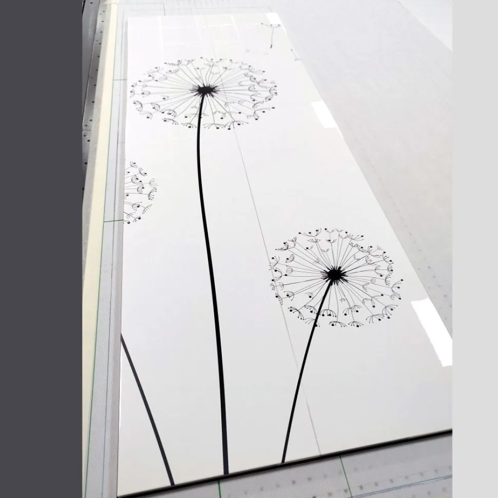 Guardaroba due ante linea Basic in finitura Bianco Lucido con grafica soffioni