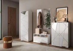 Guardaroba un anta battente linea Gamma in finitura Bianco Lucido