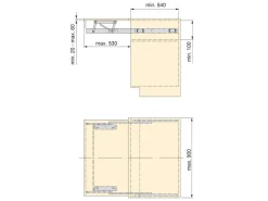 Guide in alluminio per tavolo allungabile e sollevabile Oplà Top