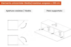 Ingresso moderno con Armadio stretto e libreria in finitura Cashmere e Cadiz