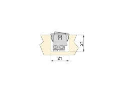 Interruttori da incasso manuali D21x21 disponibile in 3 colori