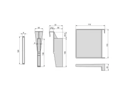 Kit di accessori divisori per interno cassetti Vertex-Concept, larghezza 900 mm, Alluminio e Tecnoplastica, Grigio antracite o Bianco