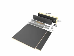 Kit di cassetti per cucina o bagno Vertex, altezza 178 mm, con pannelli inclusi, modulo 450 mm, Verniciato bianco o Antracite