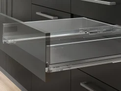 Kit di cassetti per cucina o bagno Vertex, altezza 93 mm, con pannelli inclusi, modulo 450 mm, Verniciato bianco