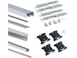Kit di ferramenta per armadio a 2 ante e chiusura ammortizzata Placard 90 profilo Vall con spessore 19 mm