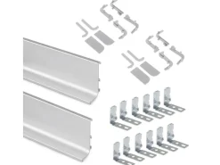 Kit di 2 profili a Gola superiori per mobili da cucina disponibili in 3 colori