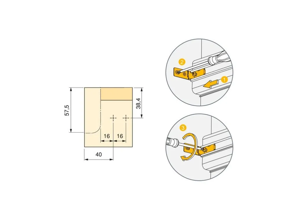 Kit di 2 profili a Gola superiori per mobili da cucina disponibili in 3 colori