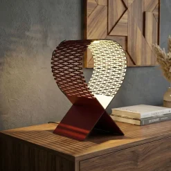 Lampada da Tavolo in Legno Traforato Lynx - Design Leonardo Criolani (Colore su Richiesta)