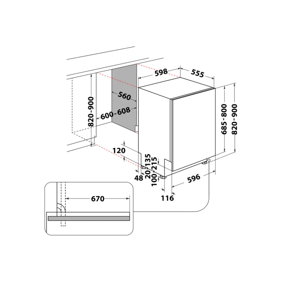 Lavastoviglie Hotpoint HIS3010 a scomparsa Totale 13 coperti