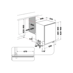 Lavastoviglie Whirlpool WIS9040PEL a scomparsa Totale 14 coperti