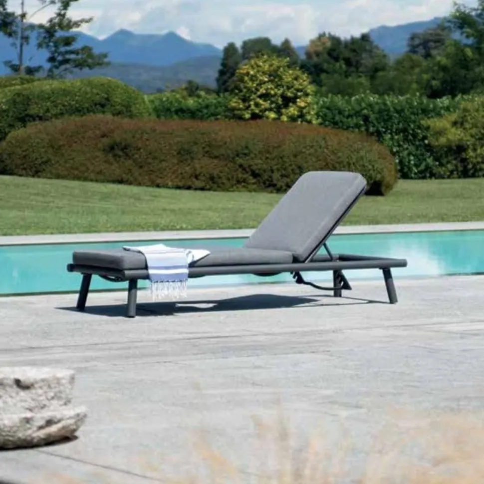 Lettino Prendisole Taormina in Alluminio con cuscino Idrorepellente in 2 colori