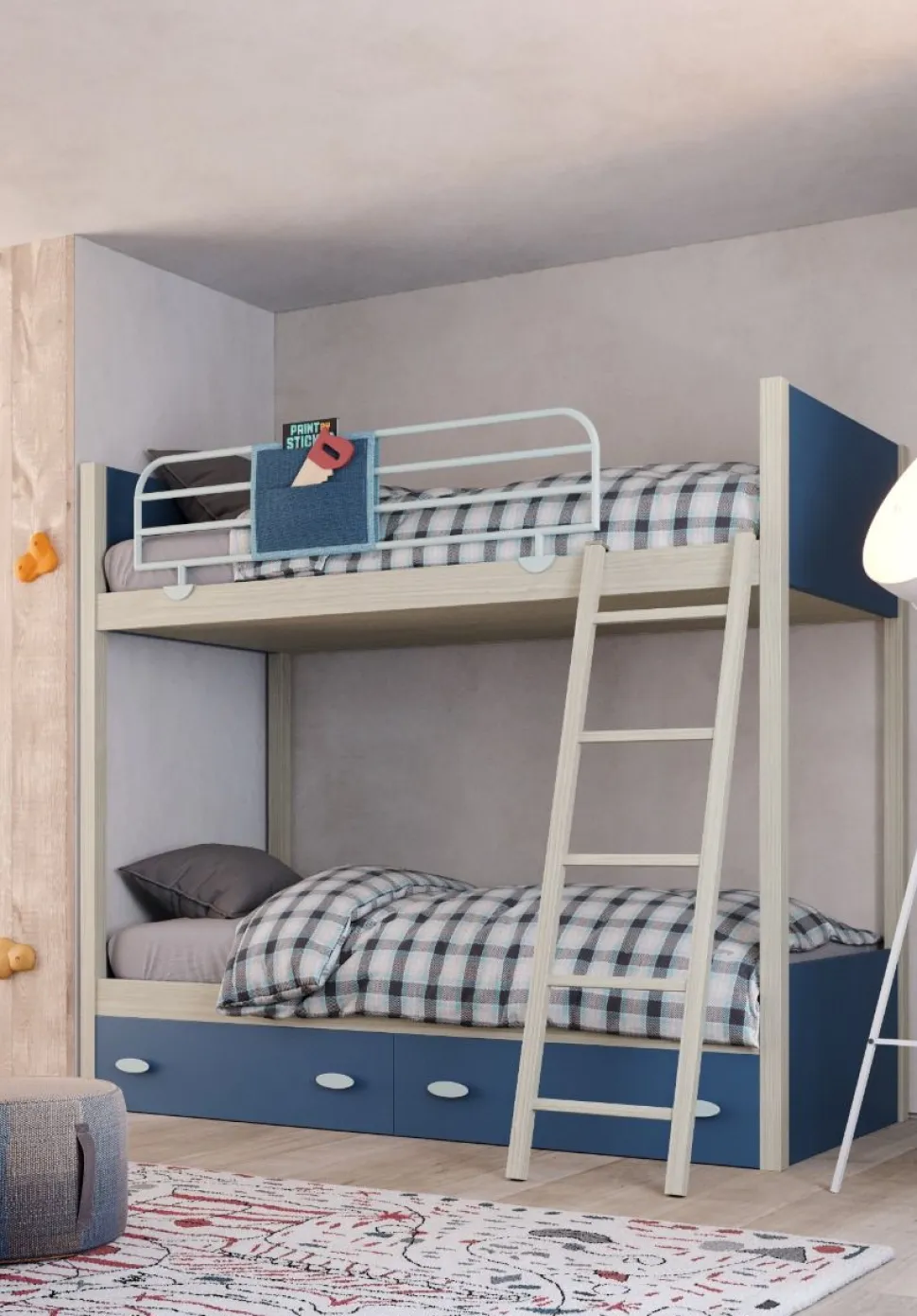 Letto a castello Bruno linea Colorfull disponibile in 20 colorazioni