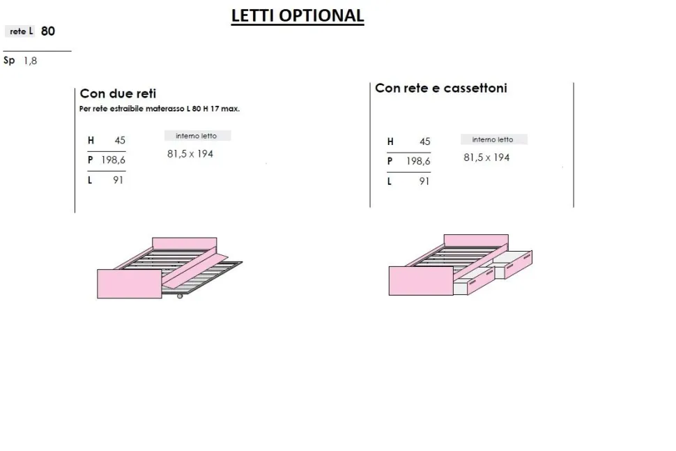 Letto a Castello Pan disponibile in 2 misure e 15 colorazioni