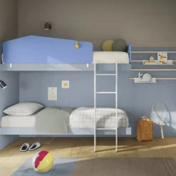 Letto a castello Plain con reti a doghe autoportanti e strutturali incluse