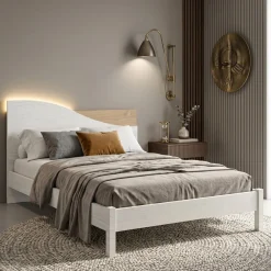 Letto a Una Piazza e Mezza Rise - Colori, Finiture e sistema Contenitore Opzionale