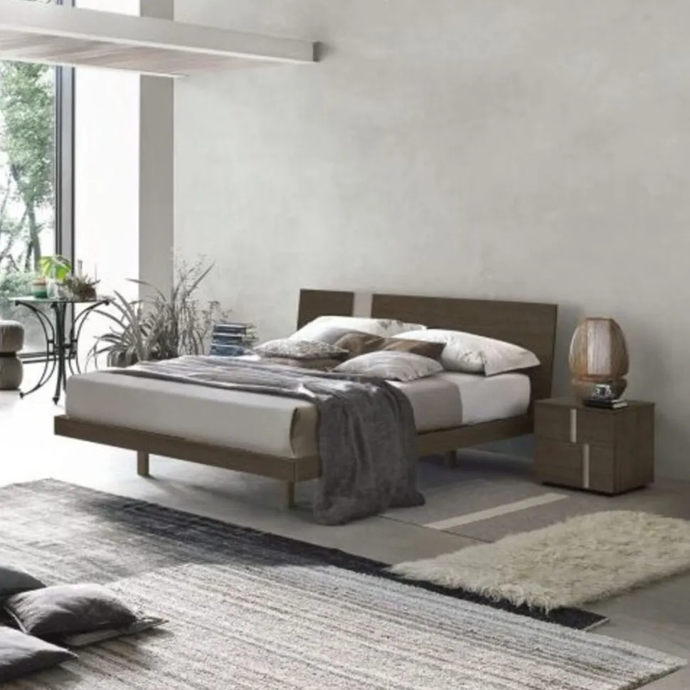 Letto con inserto testiera matrimoniale Tabita disponibile in 2 misure vari colori