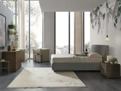 Letto contenitore matrimoniale imbottito in tessuto Blich disponibile in 2 misure e vari colori