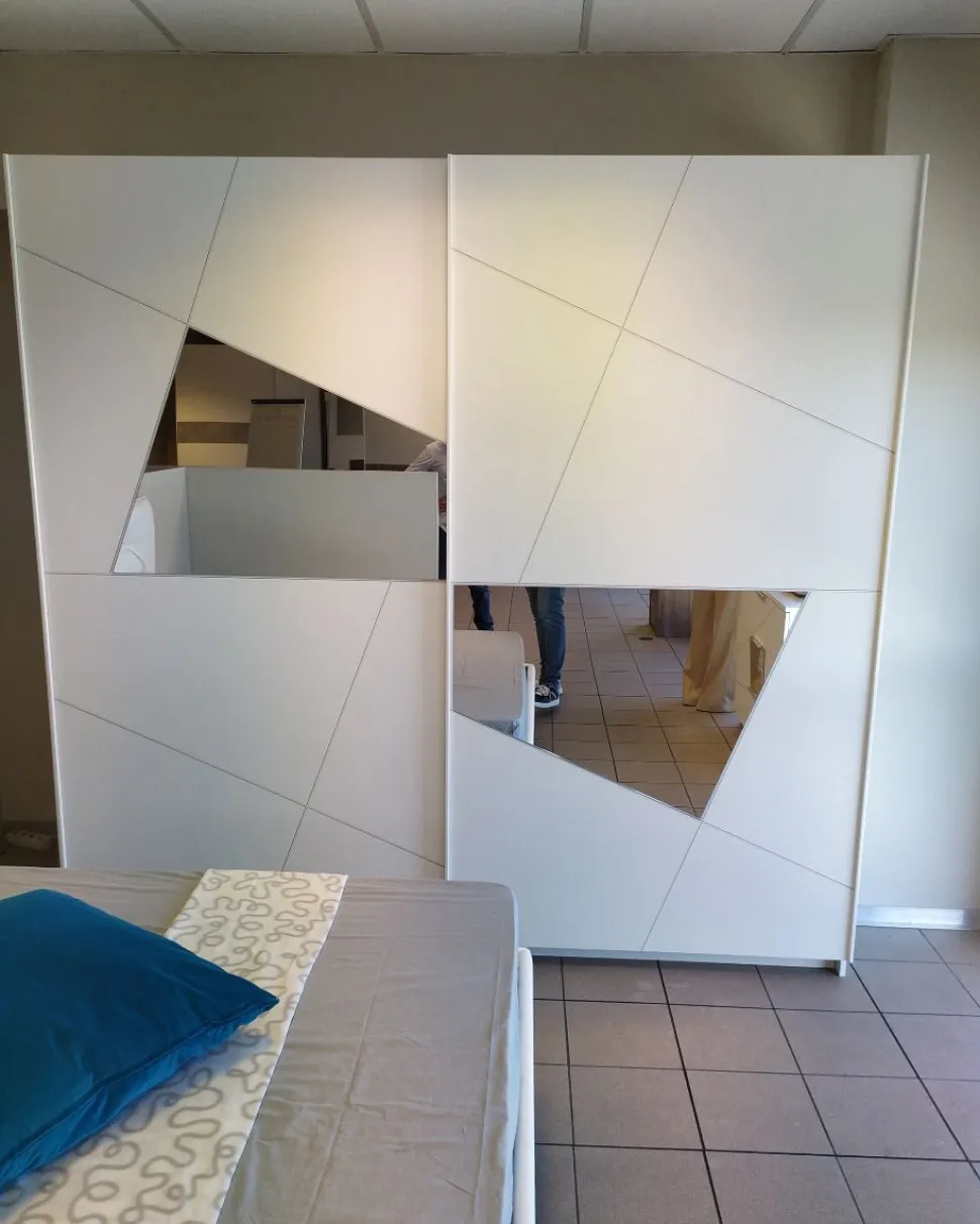 Letto contenitore matrimoniale Bianco Frassino Vittoria linea Essenza
