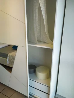 Letto contenitore matrimoniale Bianco Frassino Vittoria linea Essenza