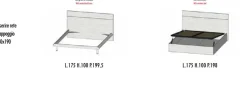 Letto contenitore matrimoniale Flip linea Fly