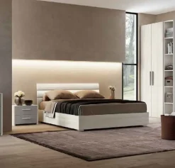 Letto contenitore matrimoniale moderno Relax disponibile in 2 misure e vari colori